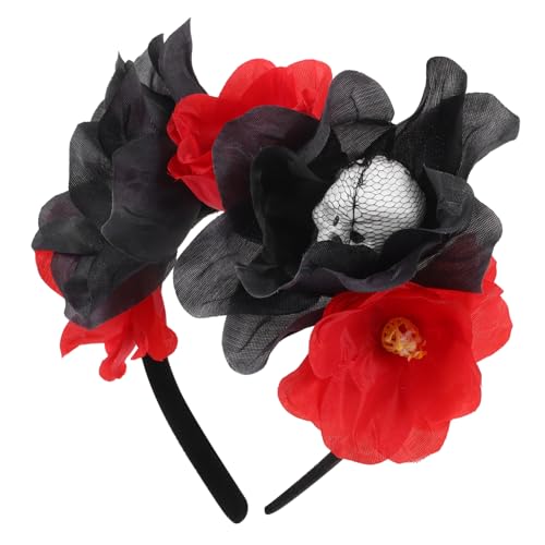MOTHNUR Halloween Kopfschmuck Schädel Haarreif mit Rosenblüten Leichtes Stoffmaterial Komfortabel und Stilvoll für Kostümparty und Rollenspiele MOTHNUR Halloween Kopfschmuck Schädel Haarreif mit Rosenblüten Leichtes Stoffmaterial Komfortabel und Stilvoll für Kostümparty und Rollenspiele von MOTHNUR