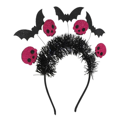 MOTHNUR Halloween Schädel Haarreif mit Fledermaus Design für Erwachsene Langlebiges Sicheres Material Wiederverwendbar für Halloween Kostümparty Fotorequisit und Festtags Accessoire von MOTHNUR