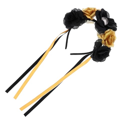 MOTHNUR Halloween Tag der Toten Haarreif mit Schädel und Goldenen Rosen Leichter Festival Haarschmuck für Halloween Kostüm Party Masquerade Stilvoller Day Of The Dead Braut Kopfschmuck MOTHNUR Halloween Tag der Toten Haarreif mit Schädel und Goldenen Rosen Leichter Festival Haarschmuck für Halloween Kostüm Party Masquerade Stilvoller Day Of The Dead Braut Kopfschmuck von MOTHNUR