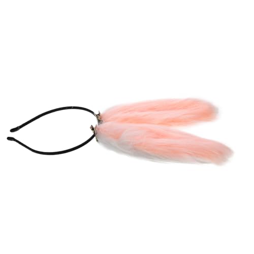 MOTHNUR Hasenohren Haarreif Kunstfell Kuscheliges Bunny Ear Headband Party Cosplay Accessoire für Damen und Erwachsene Weiß von MOTHNUR