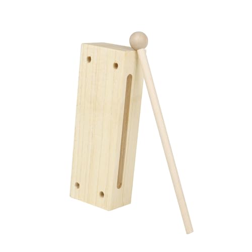 MOTHNUR Holzblock Percussion Instrument mit Schlägel Sicher Leicht Glatte Kanten Musikinstrument für Lernen Fördert Eltern Junge Mädchen Beziehung von MOTHNUR