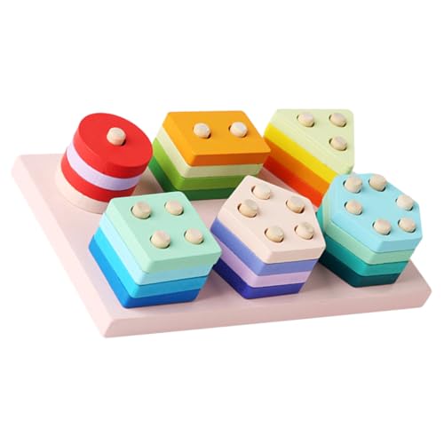 MOTHNUR Holzspielzeug Sortierset für Kleinkinder Jahre Montessori Geometrische Formen Stapelturm Pädagogisches Motorisches Lernspielzeug zur Farb und Formerkennung Sicher und Glatt MOTHNUR Holzspielzeug Sortierset für Kleinkinder Jahre Montessori Geometrische Formen Stapelturm Pädagogisches Motorisches Lernspielzeug zur Farb und Formerkennung Sicher und Glatt von MOTHNUR