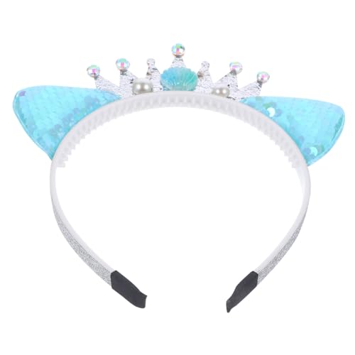 MOTHNUR Katzenohren Haarreif mit Pailletten Bequemes Stirnband aus Hochwertigem Dekoratives Cosplay Haaraccessoire für Mädchen Geeignet für Partys Geburtstage und Maskerade von MOTHNUR