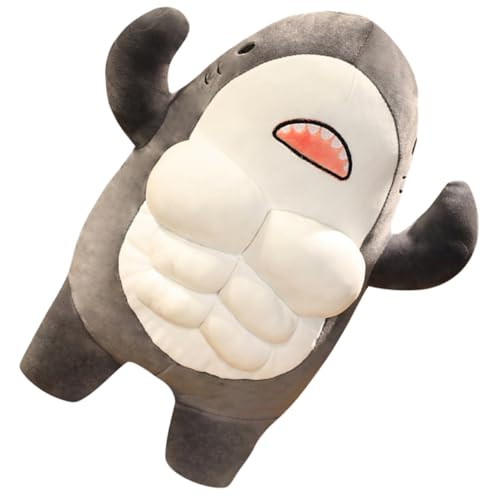 MOTHNUR Kuscheltier Muskulöser Hai Plüschpuppe Weiches Waschbares Stofftier Mädchen Schlafkissen Cartoon Shark für Schlafzimmer Büro Auto und Zuhause MOTHNUR Kuscheltier Muskulöser Hai Plüschpuppe Weiches Waschbares Stofftier Mädchen Schlafkissen Cartoon Shark für Schlafzimmer Büro Auto und Zuhause von MOTHNUR
