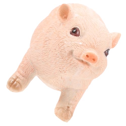 MOTHNUR Lebensechte Harz Schwein Figurine Miniatur Pig Ornament Desktop Dekoration Lernspielzeug Robust Bunte Simulation für Zuhause und Fotorequisite von MOTHNUR