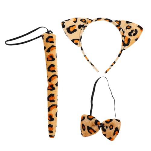 MOTHNUR Leopard Haarreif mit Fliege und Teiliges Kostümset für Halloween Mottopartys und Cosplay Zubehör Weich und Bequem Langlebig und Süßes Design MOTHNUR Leopard Haarreif mit Fliege und Teiliges Kostümset für Halloween Mottopartys und Cosplay Zubehör Weich und Bequem Langlebig und Süßes Design von MOTHNUR