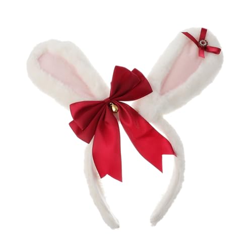 MOTHNUR Lustiges Hasenohren Stirnband Damen Haarreif mit Weichem Plüsch für Kostümparty Fasching Karneval und Cosplay Modisches Leichtes Komfortables Accessoire von MOTHNUR