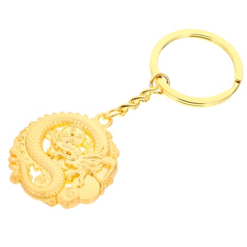 MOTHNUR Metal Dragon Keychain Anhänger aus Hochwertigem Metall Langlebig und Dekorativ Chinesischer Drachen Taschenanhänger für Glück und Wohlstand Geeignet für Neujahr und Festlichkeiten von MOTHNUR