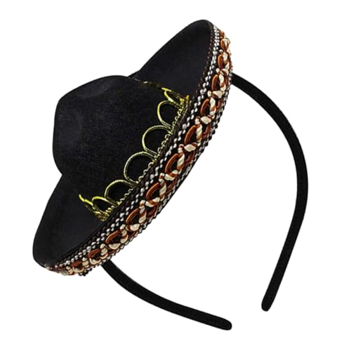 MOTHNUR Mini Sombrero Haarreif Mexikanische Kopfbedeckung Leichtes Partyaccessoire Karneval Fasching Kostüm für Erwachsene MOTHNUR Mini Sombrero Haarreif Mexikanische Kopfbedeckung Leichtes Partyaccessoire Karneval Fasching Kostüm für Erwachsene von MOTHNUR