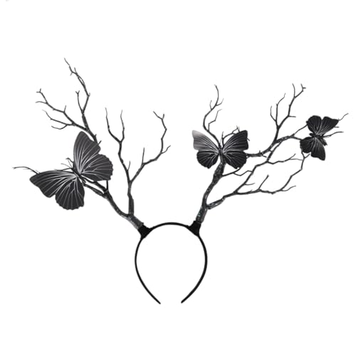 MOTHNUR Party Haarreif mit Kreativen Hirschgeweih Design Bequemer Kopfschmuck für Weihnachten Halloween und Festliche Anlässe Stilvolle Zweigoptik Attraktives Haarschmuck Zufällige Farbe von MOTHNUR