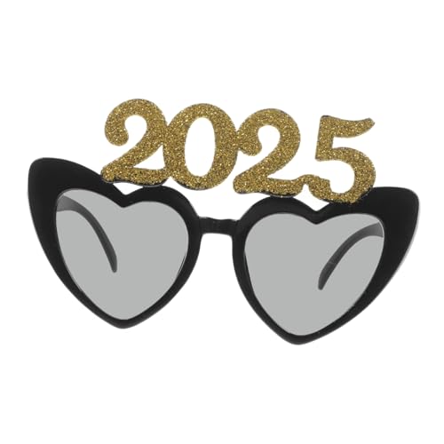 MOTHNUR Partybrille Herzförmig Goldfarben Lustige Tanzbrille Fasching Karneval Silvester Accessoire Unisex von MOTHNUR
