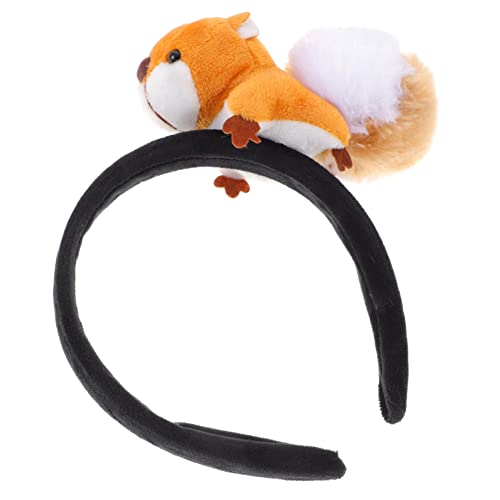 MOTHNUR Plüsch Eichhörnchen Haarreif Kuscheliges Cartoon Tier Haarband für Party Kopfschmuck Rutschfest Niedlich Waldtiere Accessoire von MOTHNUR