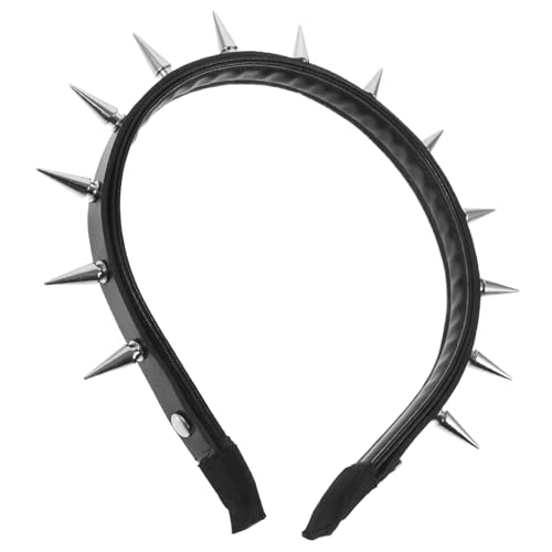 MOTHNUR Punk Gothic Nieten Stirnband Damen Haarreifen mit Spitzen Nieten Schwarzes Mode Accessoire für Party Club und Festival Leichter Robuster Kopfschmuck für Auffälligen Look MOTHNUR Punk Gothic Nieten Stirnband Damen Haarreifen mit Spitzen Nieten Schwarzes Mode Accessoire für Party Club und Festival Leichter Robuster Kopfschmuck für Auffälligen Look von MOTHNUR