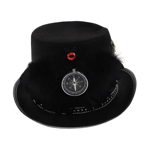 MOTHNUR Retro-steampunk-hut: Halloween-cosplay-kostümhut – Gothic-kappe Mit Feder Und Flügel Für Halloween-partys, Cosplay-events Und Karnevalsfeiern MOTHNUR Retro-steampunk-hut: Halloween-cosplay-kostümhut – Gothic-kappe Mit Feder Und Flügel Für Halloween-partys, Cosplay-events Und Karnevalsfeiern von MOTHNUR