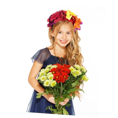 MOTHNUR Rosenblumen Haarband Damen Haarschmuck mit Realistischem Rosenmotiv Bequemes Stirnband für Halloween Party Festival Modischer Blumenkranz für Frauen Einfach zu Tragen und Angenehm von MOTHNUR