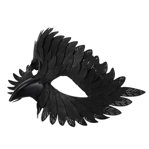 MOTHNUR Schwarze Halbgesichts Eulengesichtsmaske für Erwachsene Leichte Masquerade Handgefertigt Bequeme Halloween und Karnevalsmaske Vogel Schnabel Kostümaccessoire für Themenpartys MOTHNUR Schwarze Halbgesichts Eulengesichtsmaske für Erwachsene Leichte Masquerade Handgefertigt Bequeme Halloween und Karnevalsmaske Vogel Schnabel Kostümaccessoire für Themenpartys von MOTHNUR