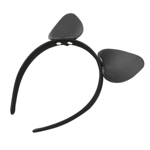 MOTHNUR Schwarzer Leder Haarreif mit Hasenohren Modisches Party Stirnband für Damen Leichtes Komfortables Accessoire für Karneval Cosplay und Kreative Festdekoration MOTHNUR Schwarzer Leder Haarreif mit Hasenohren Modisches Party Stirnband für Damen Leichtes Komfortables Accessoire für Karneval Cosplay und Kreative Festdekoration von MOTHNUR