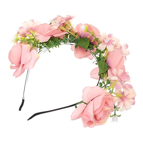 MOTHNUR Stilvoller Weihnachts Haarschmuck Damen Stoffblumen Haarreif Leichtes Strapazierfähiges Kopfschmuck Accessoire für Festliche Dekoration und Rollenspiele von MOTHNUR
