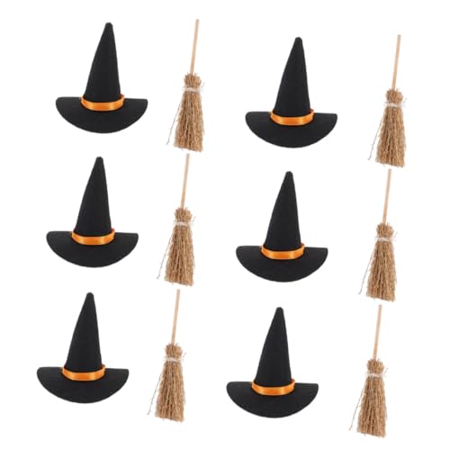 MOTHNUR Teiliges Halloween Deko Set mit Mini Hexenhüten und Besen Leichte Langlebige Hexen Deko für DIY Partydeko Kleine Räume und Festliche Halloween Feiern MOTHNUR Teiliges Halloween Deko Set mit Mini Hexenhüten und Besen Leichte Langlebige Hexen Deko für DIY Partydeko Kleine Räume und Festliche Halloween Feiern von MOTHNUR