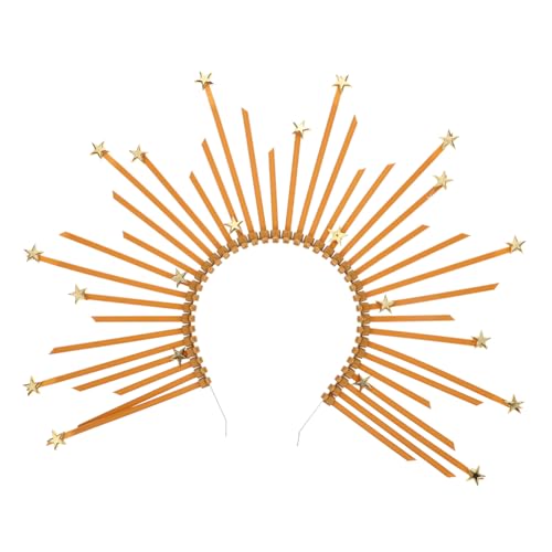 MOTHNUR Vintage Mary Haarreif Damen Goldfarbener Cosplay Stirnband Leichtes Haarschmuck für Karneval Halloween Kostüm Party Accessoire MOTHNUR Vintage Mary Haarreif Damen Goldfarbener Cosplay Stirnband Leichtes Haarschmuck für Karneval Halloween Kostüm Party Accessoire von MOTHNUR