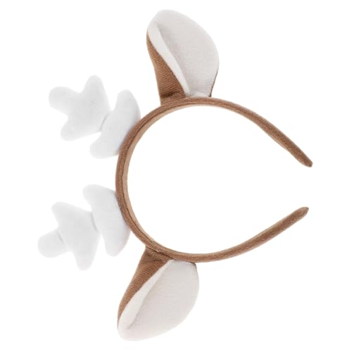 MOTHNUR Weiches Rentiergeweih stirnband für Frauen Plüsch Haarreif Party Hochzeit Festliche Kopfbedeckung Weihnachtskostüm Zubehör von MOTHNUR