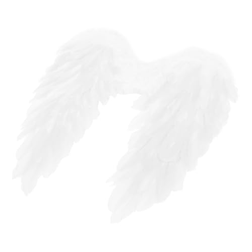 MOTHNUR Weiße Engelsflügel Cosplay Prop aus Hochwertigen Gänsefedern Leichtes Handgefertigtes Flügel Accessoire für Weihnachtskostüme Bühnenauftritte und Party Verkleidungen von MOTHNUR