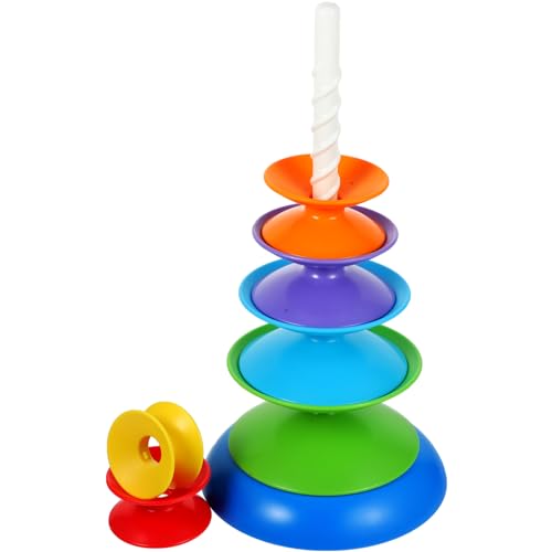 MOTHNUR interaktive Spiele für jucarii pentru copii Kreisspielzeug stapeln Balancierspiel für rotierender Regenbogenring Regenbogen-Stapler Plastik Colorful MOTHNUR interaktive Spiele für jucarii pentru copii Kreisspielzeug stapeln Balancierspiel für rotierender Regenbogenring Regenbogen-Stapler Plastik Colorful von MOTHNUR
