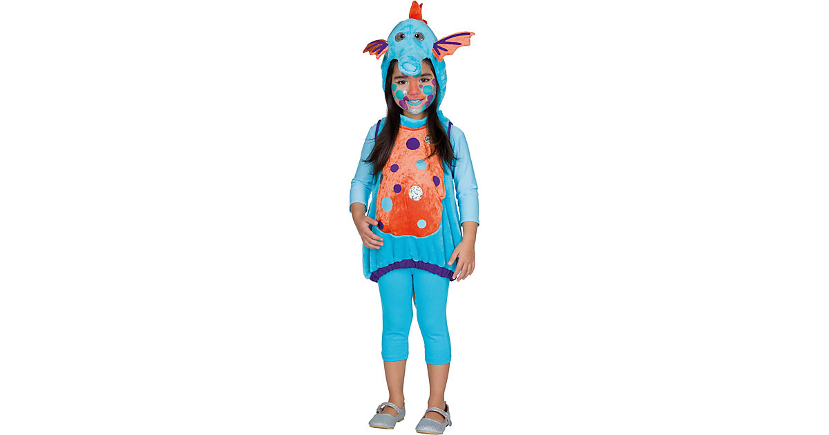 Kostüm Seepferdchen Gr. 104 blau/orange Mädchen Kleinkinder von MOTTOLAND