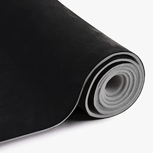 MOTUKA 299,7 cm L x 152,4 cm B schwarzer Wildleder-Dachhimmel-Stoff mit Schaumstoffrückseite – Automobil/Heim-Mikrovelours-Headliner-Stoff für Autoersatz/Reparatur/Heimwerker von MOTUKA