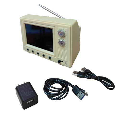1:12 Puppenhaus TV Mini Puppenhaus Möbel Zubehör, Kann Video abspielen, Spielset für Mädchen Puppen von MOUDOAUER