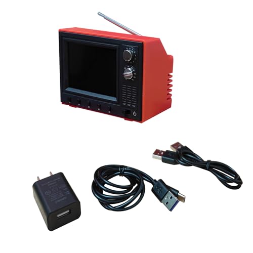 1:12 Puppenhaus TV Mini Puppenhaus Möbel Zubehör, Kann Video abspielen, Spielset für Mädchen Puppen von MOUDOAUER