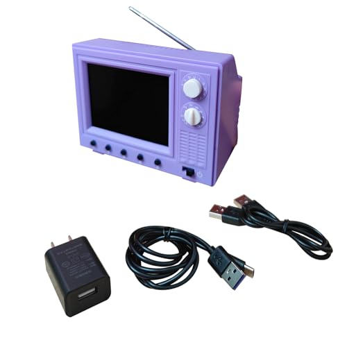 1:12 Puppenhaus TV Mini Puppenhaus Möbel Zubehör, Kann Video abspielen, Spielset für Mädchen Puppen von MOUDOAUER