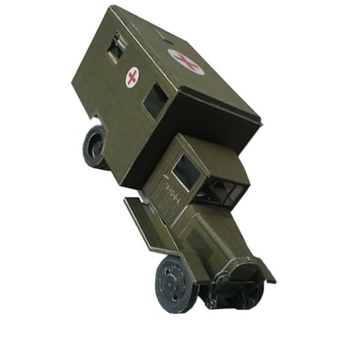 MOUDOAUER 1:43 Papier WWII Sowjetischer Zis-44 Schlachtfeld, Krankenwagen, Armee, LKW, Modell, Simulation, Luftfahrt, Wissenschaft, Ausstellungsmodell (zerlegtes Set) Modellsammlung von MOUDOAUER