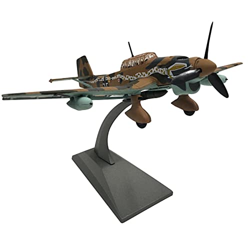 MOUDOAUER Alloy WWII Deutsche Luftwaffe Stuka Ju-87 Bomber 1:72 Modellflugzeug für Erwachsene, Luftfahrtbegeisterte, Modellsammler von MOUDOAUER