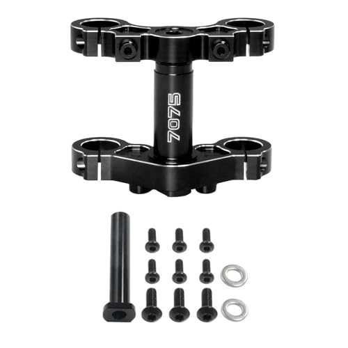 MOUDOAUER Metall RC Triple Clamp Set für LOSI 1/4 Promoto-MX Motorrad RTR RC Motorradzubehör von MOUDOAUER