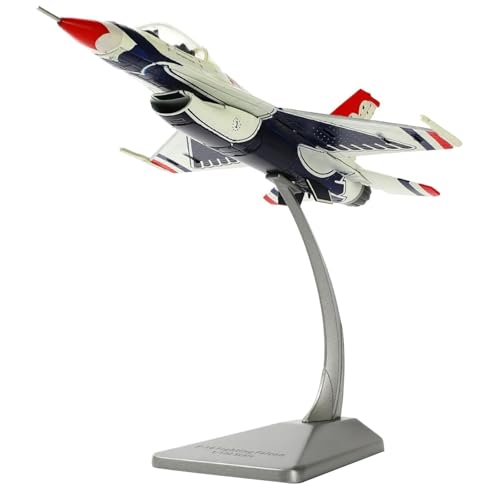 MOUDOAUER USAF F-16 Fighting Falcon Thunderbirds Demonstration Flugzeugmodell Legierung Modell Druckguss Flugzeug Spielzeug für Sammlung von MOUDOAUER