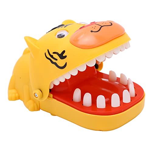 MOUMOUTEN Krokodilzähne-Modell, Tigerförmiges Zahnarzt-Beißspiel, Lustiges Beiß-Finger-Spielzeug, Zähne Herunterdrücken, Kauspiel Für Urlaubsparty-Familie(Gelb) von MOUMOUTEN