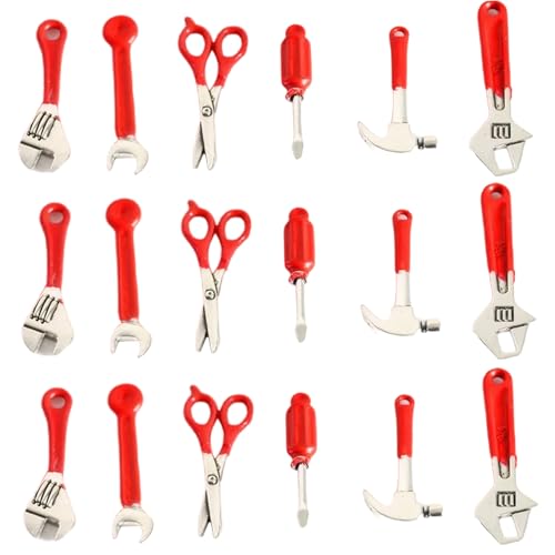 24-teiliges Miniatur-Puppenhauszubehör, Mini-Reparaturwerkzeuge, Puppenhauszubehör, realistisches Schraubenschlüssel-Hammer-Set, Miniaturspielzeug für Heimwerker, Lager, Garten, Garage, Dekoratio 24-teiliges Miniatur-Puppenhauszubehör, Mini-Reparaturwerkzeuge, Puppenhauszubehör, realistisches Schraubenschlüssel-Hammer-Set, Miniaturspielzeug für Heimwerker, Lager, Garten, Garage, Dekoratio von MOUNTTU