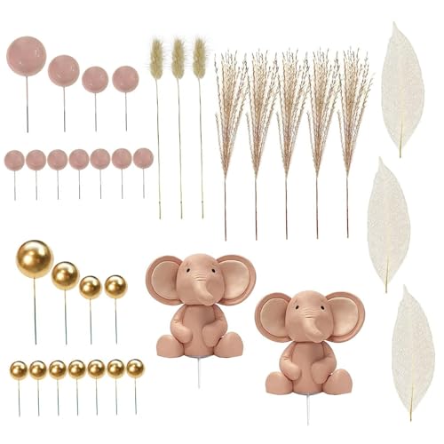 Elefanten-Babyparty-Dekorationen, 1 Set, bezaubernde Babyparty-Kuchendekorationen mit Pfahl, Kuchenaufsatz aus Kunststoff für die Geburtstagsfeier, Stil 2, Set 2, Kuchendekorationszubehör Elefanten-Babyparty-Dekorationen, 1 Set, bezaubernde Babyparty-Kuchendekorationen mit Pfahl, Kuchenaufsatz aus Kunststoff für die Geburtstagsfeier, Stil 2, Set 2, Kuchendekorationszubehör von MOUNTTU