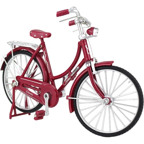 Fingerrad, 1: 8 Vintage Metall Toy Bike Bike -Modell mit beweglicher Kopf, rotbar Fingerrad, 1: 8 Vintage Metall Toy Bike Bike -Modell mit beweglicher Kopf, rotbar von MOUNTTU