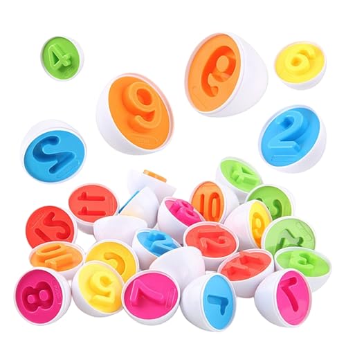 Formsortierer für Kleinkinder von 1–3 Jahren, 12 passende Eier, eingebautes Spielzeug zum Sortieren von Zahlen, Formen und Farben, pädagogische Spielzeugeier als Geschenk zur Kindergeburtstagsfei Formsortierer für Kleinkinder von 1–3 Jahren, 12 passende Eier, eingebautes Spielzeug zum Sortieren von Zahlen, Formen und Farben, pädagogische Spielzeugeier als Geschenk zur Kindergeburtstagsfei von MOUNTTU