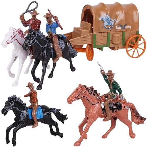 MOUNTTU Cowboy Actionfigur, 1 Set Horse Riding Cowboyspielzeug mit Wagen, Plastikspielzeugfiguren und Playsets für mentale Sandplätze, Brettspiel -Requisiten. MOUNTTU Cowboy Actionfigur, 1 Set Horse Riding Cowboyspielzeug mit Wagen, Plastikspielzeugfiguren und Playsets für mentale Sandplätze, Brettspiel -Requisiten. von MOUNTTU