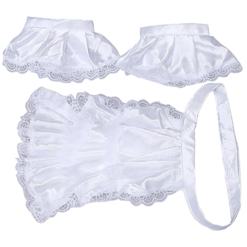 MOUNTTU Gefälschter Kragen, 3PCS/Set Victorian Lace Ruffle Kragen und Manschetten, Unisex -Kostümzubehör für Cosplay -Partys MOUNTTU Gefälschter Kragen, 3PCS/Set Victorian Lace Ruffle Kragen und Manschetten, Unisex -Kostümzubehör für Cosplay -Partys von MOUNTTU