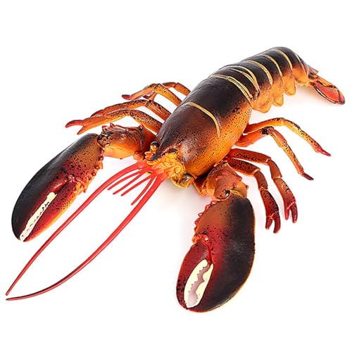 MOUNTTU Hummer-Spielzeug, 33 x 11, 4 cm, künstliche und lebensechte Hummer-Statue aus Kunststoff, Lernspielzeug, Geschenke für Kinder, Langusten aus Kunststoff von MOUNTTU