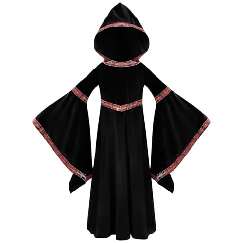 MOUNTTU Mittelalterkleid für Damen, langärmliges Vampirkleid, Renaissance-Kostüm mit Stickerei und Kapuze für Halloween-Party, Cosplay, M, Mittelalterkleid für Damen MOUNTTU Mittelalterkleid für Damen, langärmliges Vampirkleid, Renaissance-Kostüm mit Stickerei und Kapuze für Halloween-Party, Cosplay, M, Mittelalterkleid für Damen von MOUNTTU