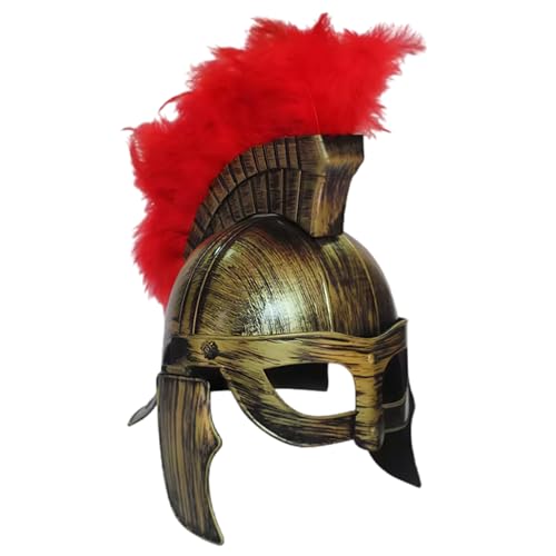 MOUNTTU Spartanischer Helm Mittelalterliche Rüstung Spartan Kostüm Antiker Wikinger Römer Helm für Halloween Rollenspiel Cospaly Party, Wikinger Römer Griechischer von MOUNTTU