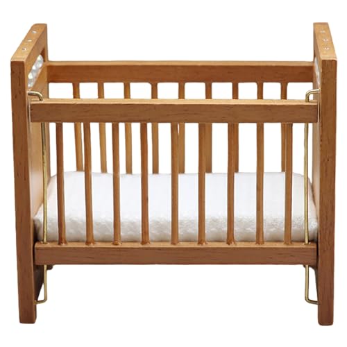 Puppenhaus-Kinderbett, realistisches Puppenhausbett mit Matratze, Puppenhausmöbel aus Holz, DIY-freundliche 4x3x3 Zoll Puppenhausminiaturen für Puppenhauseinstellungen Puppenhausminiaturen Puppen Puppenhaus-Kinderbett, realistisches Puppenhausbett mit Matratze, Puppenhausmöbel aus Holz, DIY-freundliche 4x3x3 Zoll Puppenhausminiaturen für Puppenhauseinstellungen Puppenhausminiaturen Puppen von MOUNTTU