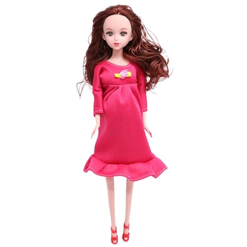 Schwangere Puppe, 11, 8 Zoll, sicheres Spielzeug einer schwangeren Mutter mit Baby, modische, kreative Babypuppe mit beweglichem Gelenk als Geschenk für Kinder, braune Kinderspielzeugpuppe, Babypu Schwangere Puppe, 11, 8 Zoll, sicheres Spielzeug einer schwangeren Mutter mit Baby, modische, kreative Babypuppe mit beweglichem Gelenk als Geschenk für Kinder, braune Kinderspielzeugpuppe, Babypu von MOUNTTU