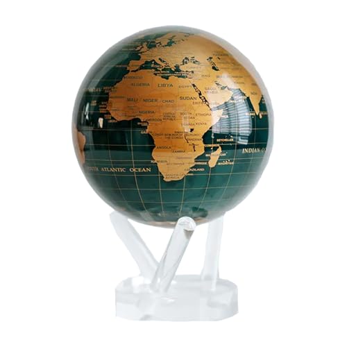 MOVA Globus - Grün und Gold 15cm mit Sockel, solarbetriebener drehbarer Globus, keine Batterien oder Kabel erforderlich, einzigartiges Geschenk und Dekostück MOVA Globus - Grün und Gold 15cm mit Sockel, solarbetriebener drehbarer Globus, keine Batterien oder Kabel erforderlich, einzigartiges Geschenk und Dekostück von MOVA