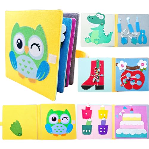 MOVEBO Montessori Fühlbuch für Kleinkinder, Stoffbuch mit Eule, Lernspielzeug für 1-3 Jahre, Beschäftigungsbuch für Reisen MOVEBO Montessori Fühlbuch für Kleinkinder, Stoffbuch mit Eule, Lernspielzeug für 1-3 Jahre, Beschäftigungsbuch für Reisen von MOVEBO